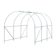 Aosom Greenhouse 11.5ft x 6.6ft Portable Walk In Tunnel Backyard Greenhouse in White