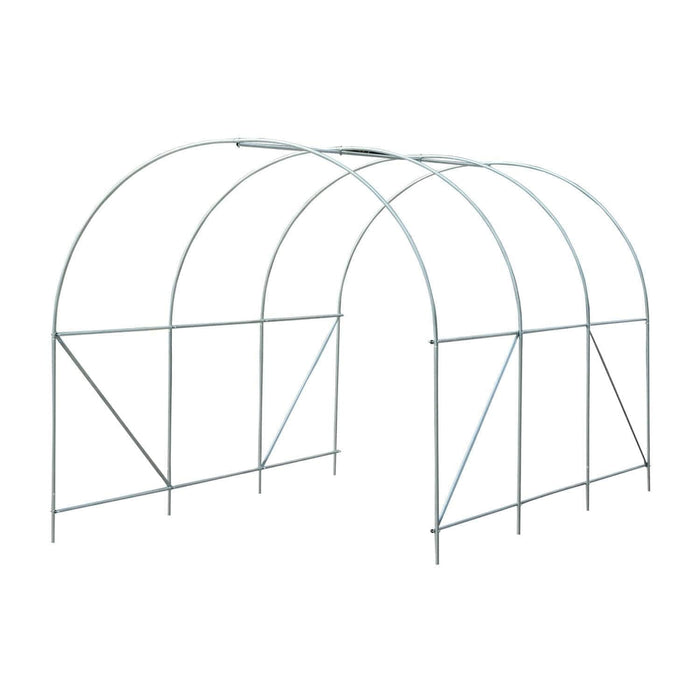 Aosom Greenhouse 11.5ft x 6.6ft Portable Walk In Tunnel Backyard Greenhouse in White
