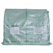 Aosom Greenhouse 8ft x 6.6ft Metal and Plastic Heavy Duty Walk In Backyard Tunnel Greenhouse in Dark Green