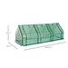Aosom Greenhouse Long Tunnel 3 Door Metal and Plastic Portable Backyard Greenhouse in Green