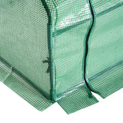 Aosom Greenhouse Long Tunnel 3 Door Metal and Plastic Portable Backyard Greenhouse in Green