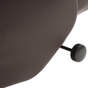 Aosom Recliner Ergonomic Faux Leather Swivel Recliner and Storage Ottoman in Brown