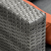 Aosom Sectional 3 Piece Modern Outdoor Patio Hand Woven Rattan Wicker Sectional Sofa with Coffee Table - Available in 2 Colours