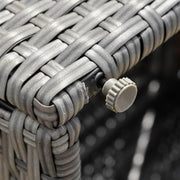 Aosom Sectional 3 Piece Modern Outdoor Patio Hand Woven Rattan Wicker Sectional Sofa with Coffee Table - Available in 2 Colours