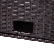 Aosom Sectional 3 Piece Outdoor Patio Rattan Wicker Sectional Sofa with Right Arm Facing Chaise and Coffee Table - Available in 2 Colours