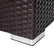 Aosom Sectional 3 Piece Outdoor Patio Rattan Wicker Sectional Sofa with Right Arm Facing Chaise and Coffee Table - Available in 2 Colours