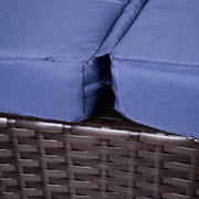 Aosom Sectional 3 Piece Outdoor Patio Rattan Wicker Sectional Sofa with Right Arm Facing Chaise and Coffee Table - Available in 2 Colours