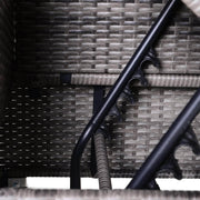 Aosom Sectional 3 Piece Outdoor Patio Rattan Wicker Sectional Sofa with Right Arm Facing Chaise and Coffee Table - Available in 2 Colours