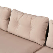 Aosom Sectional 3 Piece Outdoor Rattan Wicker Sectional Sofa with Tufted Cushions and a Coffee Table - Available in 3 Colours