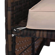 Aosom Sectional 3 Piece Outdoor Rattan Wicker Sectional Sofa with Tufted Cushions and a Coffee Table - Available in 3 Colours