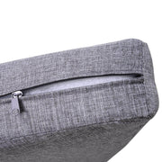 Aosom Sectional 5 Piece Outdoor Patio Rattan Wicker Curved Sectional Sofa with Coffee Table in Grey