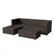 Aosom Sectional 5 Piece Outdoor Patio Rattan Wicker Modular Sectional Sofa Set with Coffee Table - Available in 2 Colours