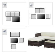 Aosom Sectional 5 Piece Outdoor Patio Rattan Wicker Modular Sectional Sofa Set with Coffee Table - Available in 2 Colours