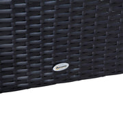 Aosom Sectional 7 Piece Outdoor Patio Rattan Wicker Modular U-Shaped Sectional Sofa Set with Coffee Table in Beige