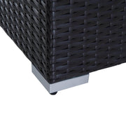 Aosom Sectional 7 Piece Outdoor Patio Rattan Wicker Modular U-Shaped Sectional Sofa Set with Coffee Table in Beige