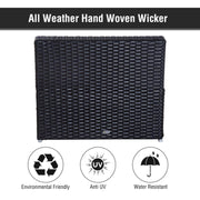 Aosom Sectional 7 Piece Outdoor Patio Rattan Wicker Modular U-Shaped Sectional Sofa Set with Coffee Table in Beige