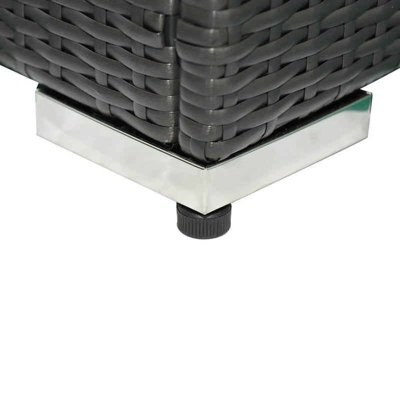 Aosom Sectional Sofa 6 Piece All-Weather Deluxe Outdoor Patio Rattan Wicker Sectional Sofa Set in Cream White