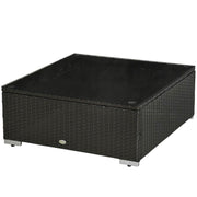 Aosom Sectional Sofa 6 Piece All-Weather Deluxe Outdoor Patio Rattan Wicker Sectional Sofa Set in Cream White