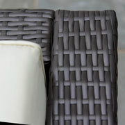 Aosom Sectional Sofa 6 Piece All-Weather Deluxe Outdoor Patio Rattan Wicker Sectional Sofa Set in Cream White