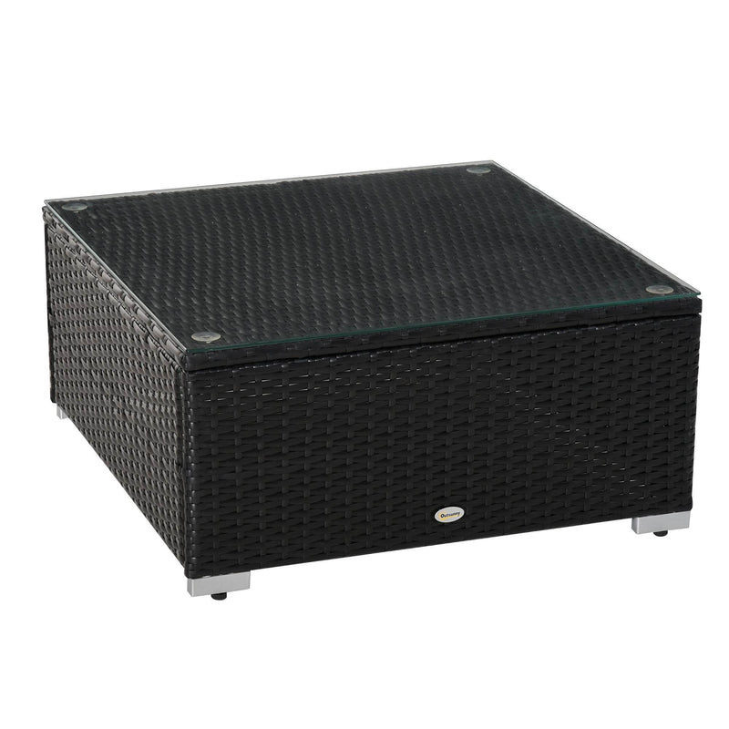 Aosom Sectional Sofa 6 Piece Outdoor Patio Rattan Wicker Modular Sectional Sofa Set with Coffee Table - Available in 5 Colours