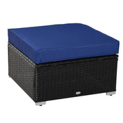 Aosom Sectional Sofa 6 Piece Outdoor Patio Rattan Wicker Modular Sectional Sofa Set with Coffee Table - Available in 5 Colours