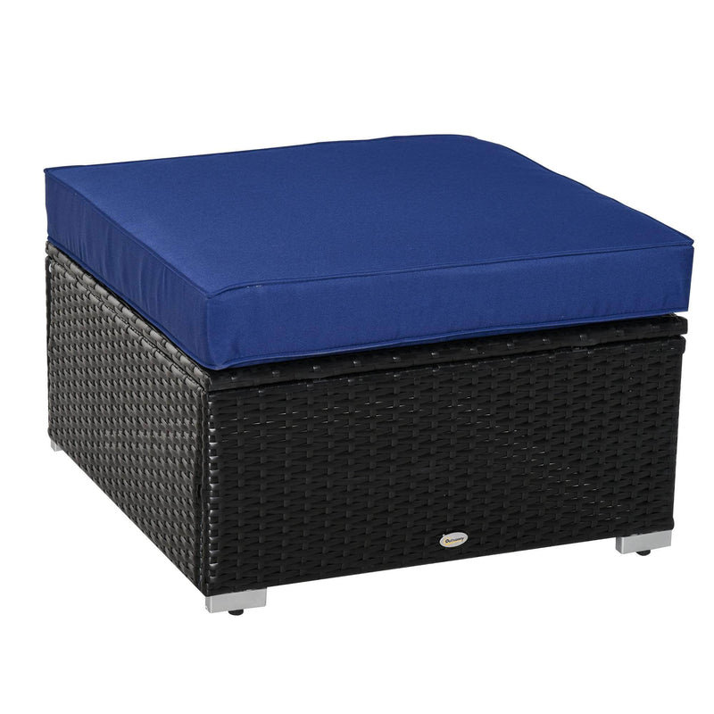 Aosom Sectional Sofa 6 Piece Outdoor Patio Rattan Wicker Modular Sectional Sofa Set with Coffee Table - Available in 5 Colours