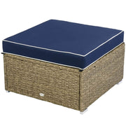 Aosom Sectional Sofa 6 Piece Outdoor Patio Rattan Wicker Modular Sectional Sofa Set with Coffee Table - Available in 5 Colours