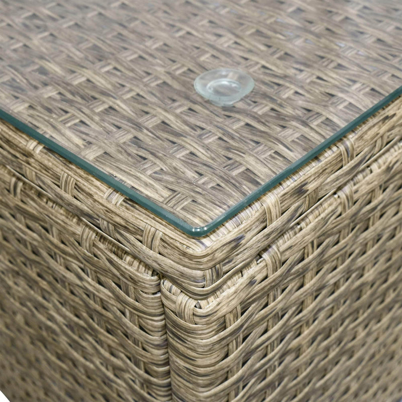 Aosom Sectional Sofa 6 Piece Outdoor Patio Rattan Wicker Modular Sectional Sofa Set with Coffee Table - Available in 5 Colours