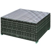 Aosom Sectional Sofa 6 Piece Outdoor Patio Rattan Wicker Modular Sectional Sofa Set with Coffee Table - Available in 5 Colours