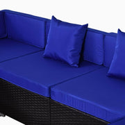 Aosom Sectional Sofa 7 Piece Outdoor Patio Rattan Wicker Modular U-Shaped Sectional Sofa Set with Coffee Table - Available in 9 Colours