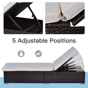 Aosom Sectional Sofa 9 Piece Deluxe Outdoor Patio Garden Wicker Rattan Sectional Sofa Set with 2 Lounge Chairs - Available in 3 Colours