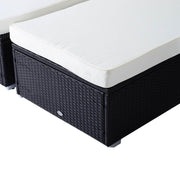 Aosom Sectional Sofa 9 Piece Deluxe Outdoor Patio Garden Wicker Rattan Sectional Sofa Set with 2 Lounge Chairs - Available in 3 Colours