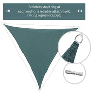Aosom Shade Sail 10ft Triangle Canopy Sun Shade Sail Canopy with Carrying Bag - Available in 4 Colours