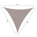 Aosom Shade Sail 10ft Triangle Canopy Sun Shade Sail Canopy with Carrying Bag - Available in 4 Colours