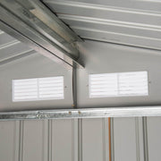 Aosom Shed 7ft x 4ft Metal Garden Tool Storage Shed in Earthy Yellow