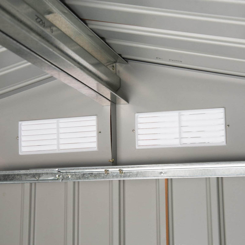 Aosom Shed 7ft x 4ft Metal Garden Tool Storage Shed in Earthy Yellow