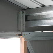 Aosom Shed 7ft x 4ft Metal Garden Tool Storage Shed in Earthy Yellow