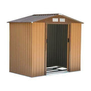 Aosom Shed 7ft x 4ft Metal Garden Tool Storage Shed in Earthy Yellow