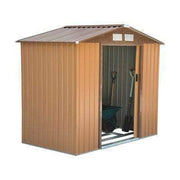 Aosom Shed 7ft x 4ft Metal Garden Tool Storage Shed in Earthy Yellow