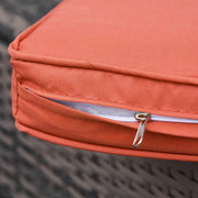 Aosom Sofa Set 6 Piece Outdoor Patio Rattan Wicker Conversation Sofa Set with Storage Coffee Table and End Table in Orange