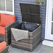 Aosom Sofa Set 6 Piece Outdoor Patio Rattan Wicker Conversation Sofa Set with Storage Coffee Table and End Table in Orange