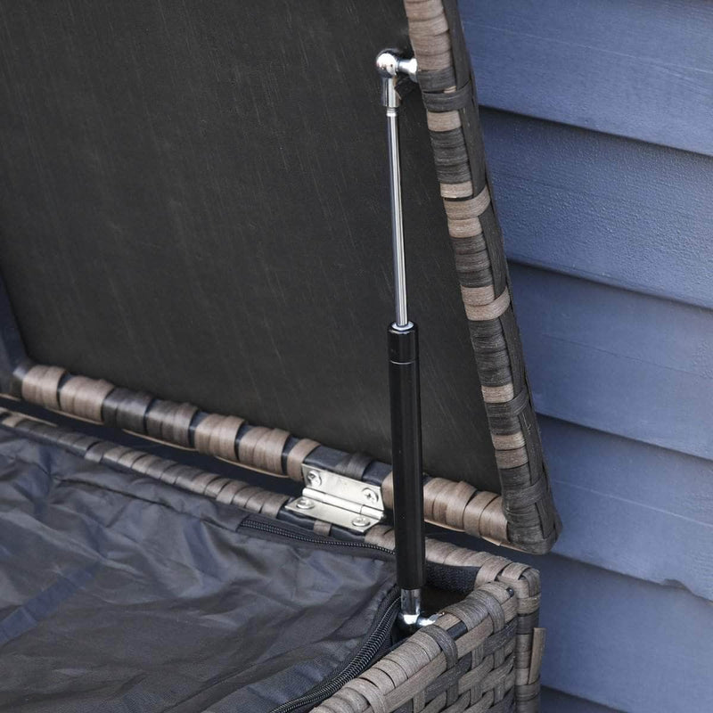 Aosom Sofa Set 6 Piece Outdoor Patio Rattan Wicker Conversation Sofa Set with Storage Coffee Table and End Table in Orange