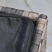 Aosom Sofa Set 6 Piece Outdoor Patio Rattan Wicker Conversation Sofa Set with Storage Coffee Table and End Table in Orange