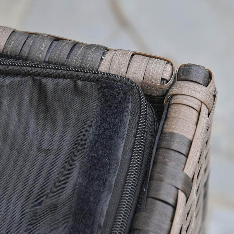 Aosom Sofa Set 6 Piece Outdoor Patio Rattan Wicker Conversation Sofa Set with Storage Coffee Table and End Table in Orange