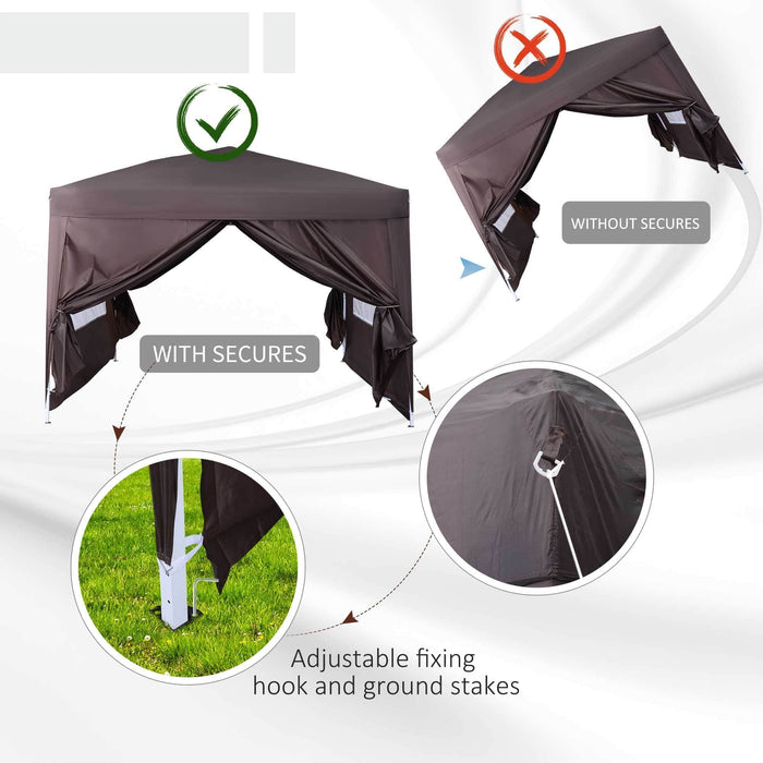 Aosom Tent 10ft x 10ft Gazebo Canopy Portable Outdoor Folding Pop Up Tent - Available in 2 Colours