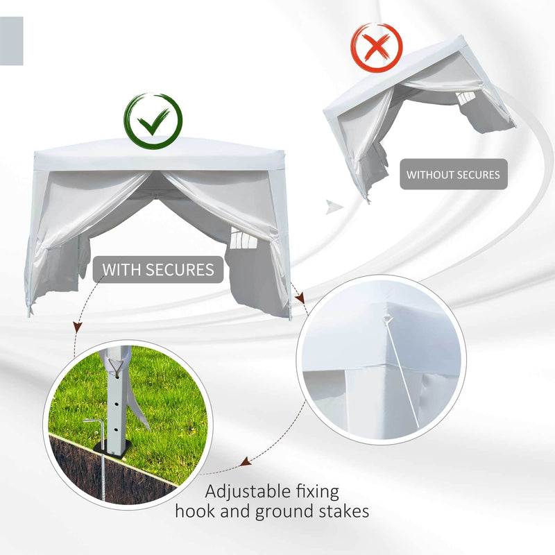 Aosom Tent 10ft x 10ft Gazebo Canopy Portable Outdoor Folding Pop Up Tent - Available in 2 Colours