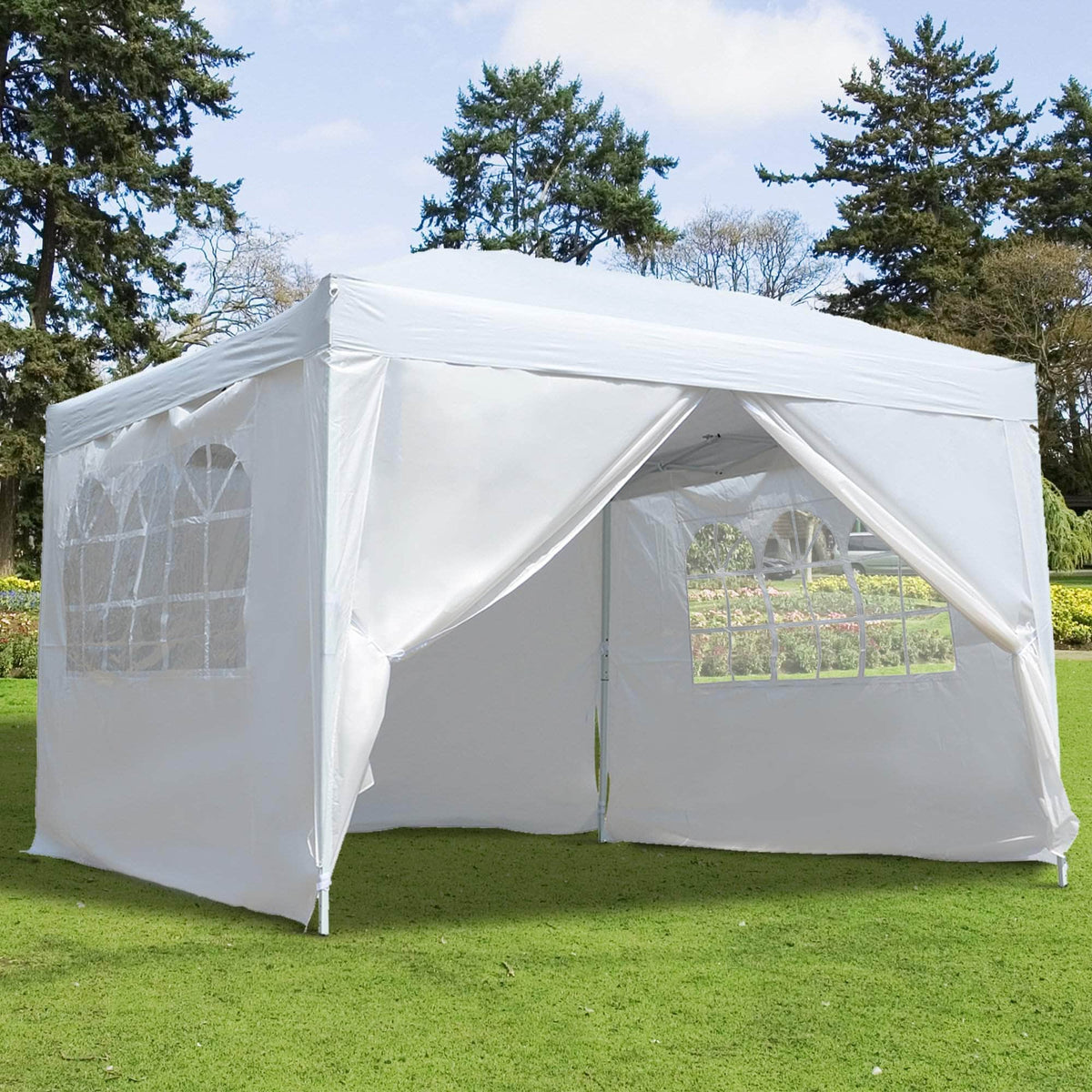 Outsunny 10ft x 10ft Gazebo Canopy Portable Outdoor Folding Pop Up