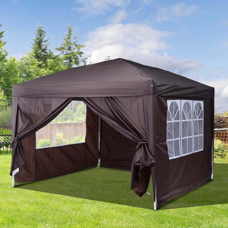 Aosom Tent 10ft x 10ft Gazebo Canopy Portable Outdoor Folding Pop Up Tent - Available in 2 Colours