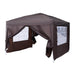 Aosom Tent Coffee 10ft x 10ft Gazebo Canopy Portable Outdoor Folding Pop Up Tent - Available in 2 Colours