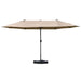 Aosom Umbrella 15ft Outdoor Patio Umbrella with Twin Canopy Sunshade and Lift Crank - Available in 4 Colours